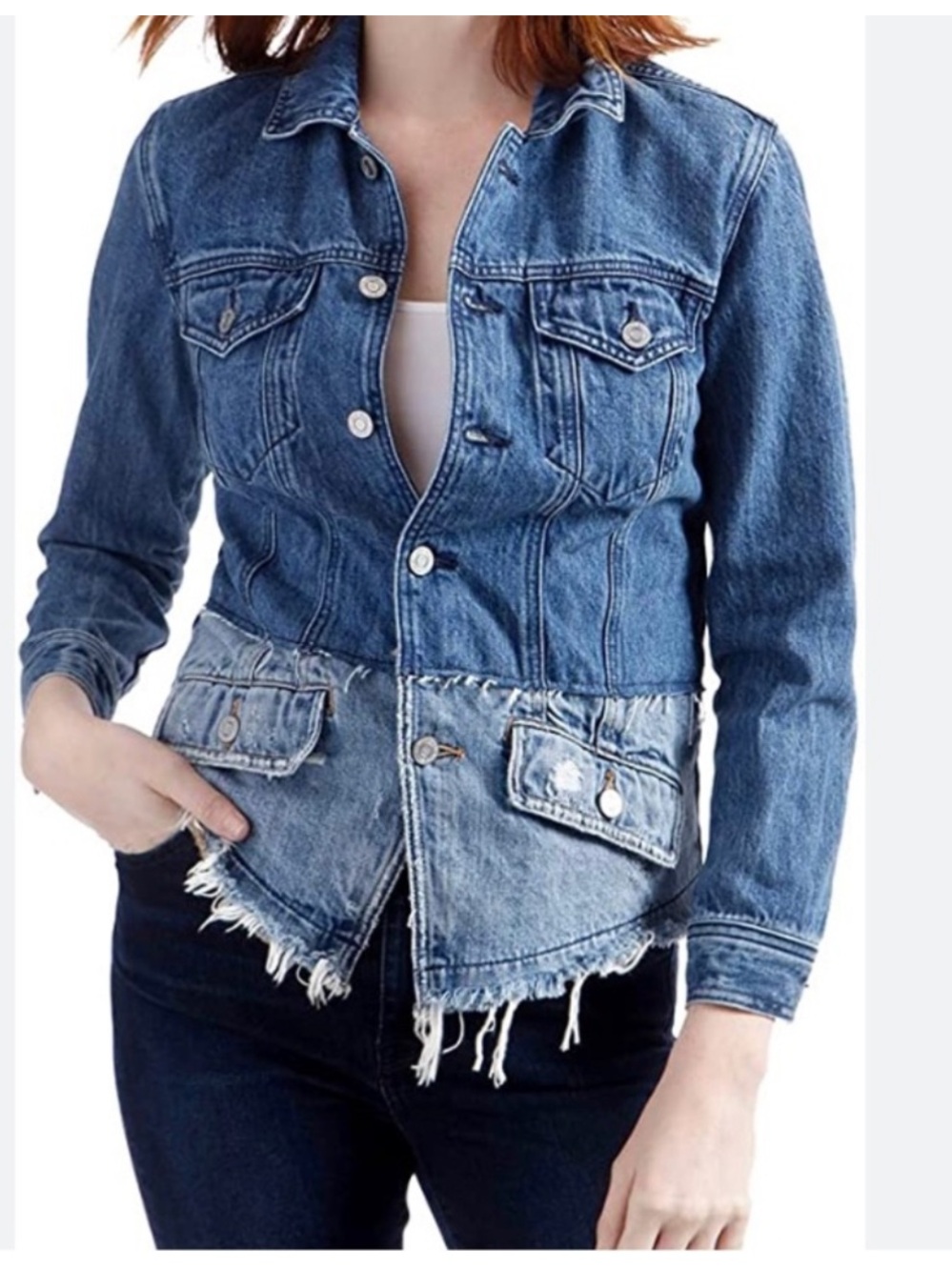 Lucky Brand Remade Denim Trucker Jacket
Size Medium